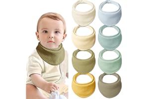 LULU MOON lulumoon Sabberlätzchen chusta trójkątna dla niemowląt, miękka chusta z muślinu, z 4 regulowanymi zatrzaskami, dla małych dzieci, unisex, chłopców