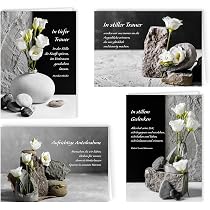 Edition Seidel – Set Mit 12 Einfühlsamen Trauerkarten & Beileidskarten Inkl. Umschlag
