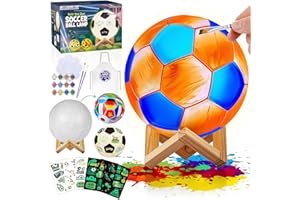 DIY-LAOESE Lampada Calcio Set Pittura per Bambini, 3D Lavoretti Creativi, Giochi Calcio luci Notturne, Regalo 3 4 5 6 7 8 9 10 11 12 anni Maschio, Giochi Creativi Gadget Compleanno Bambino