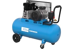 Güde Kompressor 580/10/100 H/ 400V (3000 W, 100 l Kessel, ölgeschmiertes 2-Zylinder-Aggregat, Riemenantrieb, max. 10 bar, eff. Liefermenge 400 l/min, Druckminderer, 2 Manometer, 2 Druckluftkupplungen)