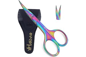HARAMS Nail Scissors Strong Curved Blades Multipurpose Beauty Cuticle Toenail Manicure Pedicure, Eyebrows, Eyelash, Nose, Beard, Mustache, Hair Trimming | Grooming Shears Unisex