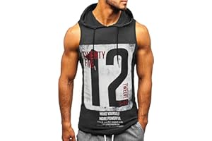 HOTCAT Tank Top Herren Sommer Muskelshirt Ärmelloser Hoodie Muskelshirt Workout Fashion Sport Top Bodybuilding Kapuzenpullover