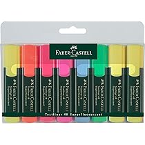 Faber-Castell Evidenziatori Neon Giallo - Set Da 2 Con Punta Cuneo, Ideali Per Studio E Ufficio - Foto 4