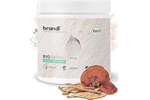 ‎BRANDL brandl® Bio Reishi Kapseln hochdosiert mit 1.300mg Reishi Pulver pro Dosis | Reishi Pilz Abgefüllt in Deutschland, Vegan & ohne Zusätze