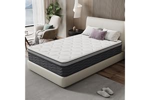 DEWINNER Materasso singolo 80x190, Alto 25cm, Materasso a Molle e Schiuma, Insacchettate Sostegno Perfetto, Confortevole e Traspirante, Durezza Media,Antiacaro, Anallergico e Antibatterico