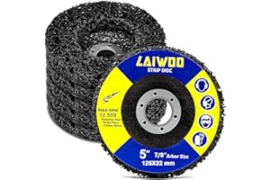 LAIWOO 5 x Discos de Limpieza para Amoladora Angular, 125mmx22mm Discos de Limpieza, CSD Disco Pulido Disco Limpieza