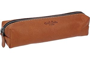 Gusti Mäppchen Leder - Addison Schlampermäppchen Federtasche Federmäppchen Stifteetui Hellbraun