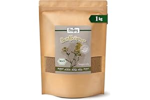 Biojoy Graines de moutarde jaune BIO (1 kg), séchées et entières (Sinapis alba)