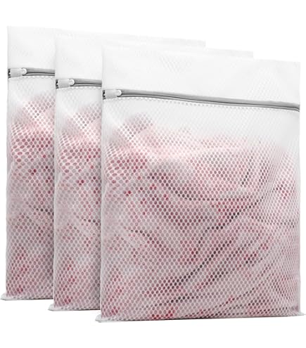 TENRAI 3-Pack Medium Delicates Laundry Wash Bags - Mesh Bags For Bras, Underwear, Socks