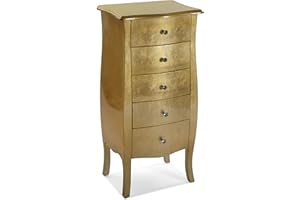 Versa 21260023 Cagliari Golden Comfort, Legno, Oro, Multicolore, 100 x 36 x 48 cm