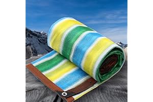 DGSFES Toldo Vela Rectangular Toldos Exterior Terraza Malla Ocultacion de Sombreadora con Ojales 4x6m Tasa de Sombreado 90% Red de Sombra de HDFE para Pergola Patio Balcon Vallas Patio Trasero Granero