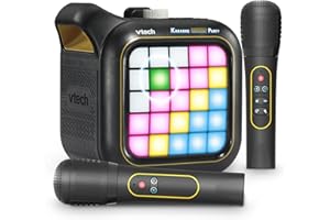 VTech Karaoke Light Party, Karaoke Machine With 2 Wireless Microphones, Bluetooth Speaker, Light Show, Portable Karaoke Machine, With 8 Games, For Ages 14, 15, 16, 17+ Years, English Version