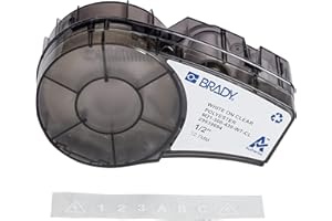 Brady (M21-500-430-WT-CL) Polyesterband für BMP21-PLUS; BMP21-LAB; BMP21 12.70 mm x 6.40 m Weiß auf transparent