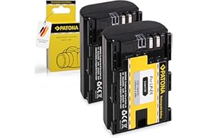 PATONA 2x Batteria LP-E6 Compatibile con Canon EOS R 7D 6D 5D Mark II III 80D