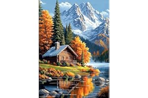 MAXBYE DIY 5D House Paisaje Diamond Painting Kits para Adultos, Diamond Art Kit Complet Manualidades Imágenes Cristal Diamond Punto Cruz Decoración Pared para Hogar Gift 30x40cm