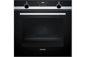 Siemens HB517GBS3, iQ500, Einbau-Backofen 60 x 60 cm, Hydrolytische Reinigungshilfe, lightControl für intuitive Bedienung, 3D Heißluft, cookControl10 Automatikprogramme, Schnellaufheizung, softMove