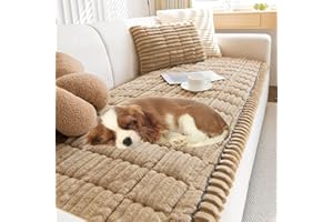 CERICAI New Thick Sofa Covers Washable, Pet Couch Cover for Sofa, Soft & Non-Slip Pet Bed Mat 2 3 4 Seater Non-Slip, Furniture & Dog Couch Protector for Large Dogs-70x150cm (BROWN)