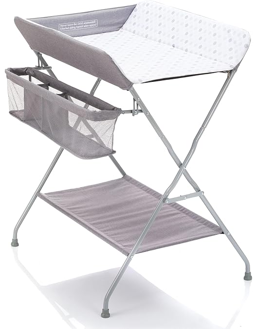 OHMG Baby Wickelkombi Klapbare commode,Wickeltafel met wielen,Mobiele