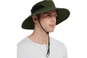 EINSKEY Unisex Sun Hat, Waterproof Wide Brim Bucket Hat Packable Boonie Hat for Fishing Hiking Gardening Safari Beach
