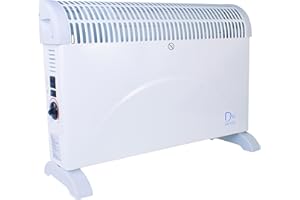 Dx Drexon 742200, Convecteur Mobile Primo, 2000W, 20 x 75 x 47.5 cm, Thermostat mécanique, Système Anti-surchauffe, Blanc