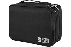 AiQInu Sac Câble Multifonctionnel Sac de Voyage Universel Électronique Cable Management Cubes pour Tablette, Disque Dur Externe, Chargeur, Adaptateurs, Cartes Mémoire, Câbles USB