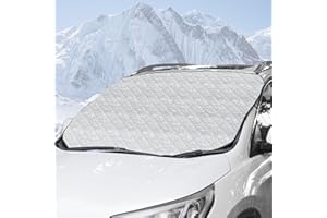 Oziral Windscreen Cover Heavy Duty Winter Windshield Snow Cover, Extra Thick 58" x 47" Universal Frost and Ice Protector Sun Shade for Cars, Sedans, Small SUVs