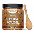 OurHerb Pure & Natural Reetha (Aritha, Soap Nut) Powder for Hair Care with Wooden Spoon - 200g | 7 Oz