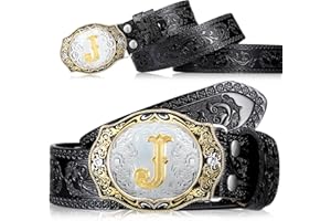 Jadive Herren-Cowboy-Gürtelschnallen, Western-Gürtel, Rodeo, Cowboy-Gürtelschnallen, Western-Ledergürtel, 3,8 cm breit