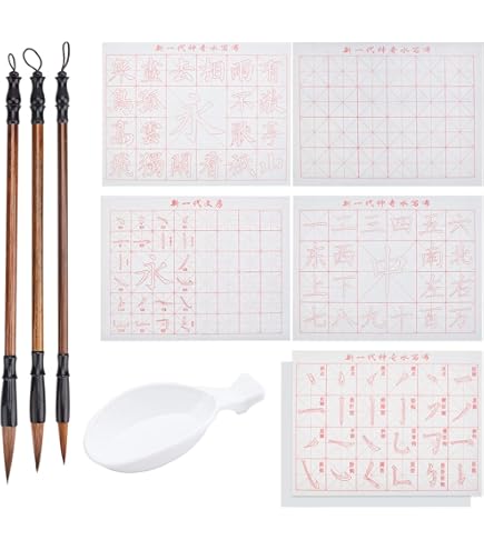 Xin Bowen Chinese Calli graphy Brush 5 Stück Nylon Wolle Schreib pinsel Handgema