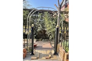 DHGVCED Rosenbogen Aus Edelstahl, Gartenbogen Aus Metall, Garten Torbogen Rankgitter Rosenhilfe, Wetterbeständig Rankhilfe Spalier (Size : 120 * 230cm(47 * 90in))