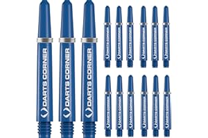 DESIGNA DARTS S0744 Stems | 5 Sets of Tough Nylon Darts Corner Dart Shafts including Steel Ring, Midi, Blue