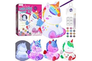 LAOESE Kit Lampada Unicorno 3D Set Pittura Giocattolo Bambini, Giochi Creativi bambina 6 7 8-12 Anni, Lavoretti Creativi bambini, Unicorno Regalo, Idee Regalo Bambina 4 5 6 7 8 9 10 11 12+ Anni Compleanno