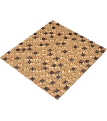 Mosaïque Travertin Auto-adhésive : 10 Plaques Beige Naturel (Mosani) Pour Déco Murale