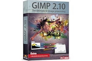MARKT + TECHNIK GIMP 2.10 - Graphic Design & Image Editing Software - this version includes additional resources - 20,000 clip arts, tech support, instruction manual - for Windows 11 / 10 / 8 / 7 / Vista / XP and MAC