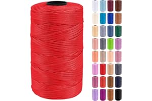 Uiopa Hilo Macrame 3mm x 200m Cuerda Macrame Polipropileno Plano Hilo de Ganchillo para Bolsos a Crochet, Bolso de Mano, Sombrero, Manualidades, Envolver Regalo, Proyecto de Bricolaje
