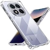 Tentoki Case for Xiaomi Redmi Note 14 Pro 5G, Soft TPU, Transparent | Not Suitable for 14 Pro 4G, Protective Case with Integr