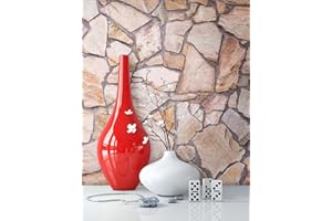 NEWROOM DESIGN Steintapete Vlies Braun Beige | schöne edle Tapete im Steinmauer Design | moderne 3D Optik für Wohnzimmer, Schlafzimmer oder Küche inkl. der NewroomTapezier-Profibroschüre mit Tipps für perfekte Wände