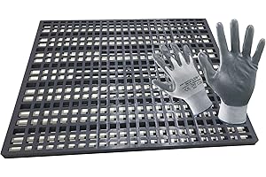 Montidistribuzione Conigli Fondo Posatoio Monoblocco in PVC per Gabbie Conigliere. Kit da 2 Pezzi. Omaggio Guanti da Lavoro in NBR. Cm 45,6 x 54,3 x H 1,9