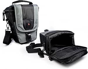 Tuff-Luv 'ZipNGo' holster / telescopic style / Top-loader case for digital SLR cameraL colour: Grey / compatible with (Nikon Coolpix Nikon 1, V3, J4, AW1, J3, S1, V2, J2, J1, V1 / D4s, D3, D3300, D610, Df, D5300, D7100, D520, D600, D3200, D820, D5100, D4, D7000, D300, Dx3, D90 / Coolpix S810, S32, S9600, S9700, S6700, S6800, S2800, S3600, S5300, S6600, S9400, S3400, S3500, S5200, S2700, S6500 / Coolpix AW120, AW100, L830, L29, L30, L330, L620, L27, L28, L320)