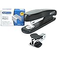 Rapesco 1472 ECO Sting Ray Stapler, R4 Staple Remover and 5000 x 26/6 mm Staples, 20 Sheet Capacity, Antibacterial Protection, Black