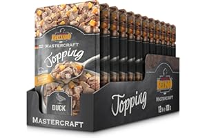 BELCANDO Mastercraft Topping [12x100g Multipack sorte Canard] Nourriture Humide pour Chiens | sans céréales | Variété Pure | Complément Alimentaire pour Chiens