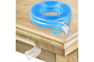 HOMREALM Corner Protector Baby Proofing,Clear Corner Protectors,Furniture Corner Guard & Edge Safety Bumpers, 6.6(2M) Soft Edge Protector with Upgraded Pre-Taped Strong Adhesive for Furniture&Sharp Corners