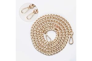 TAIYOU KIMI-HOSI Cadena para Bolso 120cm Cadenas de Metal Cadenas de Correa para Bolsos Cadena de Reemplazo con Hebillas para Bolso de Mujer Bolsa de Mensajero Bolsas de Hombro Billetera