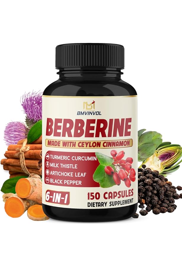 Premium Berberin HCL-Pillen 1200 Mg Plus Bio-Ceylon-Zimt - 120