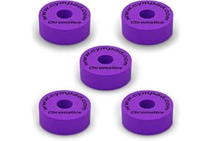 CYMPAD SET CHROMATIQUE 40/15MM VIOLET (5 PIÈCES) - Rondelles en mousse à mémoire de forme haute densité pour un meilleur son et une plus grande durabilité, convient à tous les pieds de cymbale
