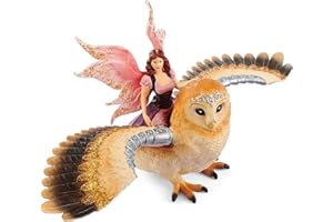 SCHLEICH 70713 Elfe à Dos de Chouette Scintillante, dès 5 Ans, bayala®® - Figurine, 18,8 x 8,2 x 15 cm
