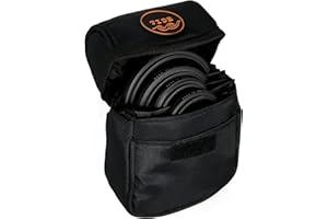 Tide Optics Lens Filter Pouch | Holds 5 Filters Up To 86mm | Water & Dust Resistant Durable Protective Case With Removable Inner Lining