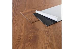 ML DESIGN MODERN LIVING ML-Design Pavimento in PVC 91,5 x 15,3 cm x 2 mm Marrone Piastrelle Spessore 2 mm 11,15 m²/80 Listoni Pavimento in Vinile Aspetto Legno Impermeabile Rovere Rosso Mattonelle Autoadesive Antiscivolo