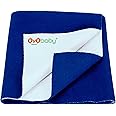 OYO BABY Cotton Waterproof Quick Dry Sheet For Baby | Bed Pad | Baby Bed Protector Sheet For Toddler Children (Large (140Cm X 100Cm), Royal Blue)