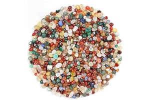 Orientrea 500g Cristallo di Agata Multicolore schiacciato Naturale, Chip di Cristalli di guarigione di Patatine Fritte al Agata Pietra Sfuso, Pietre levigate per Cristalloterapia e Reiki, Artigianato